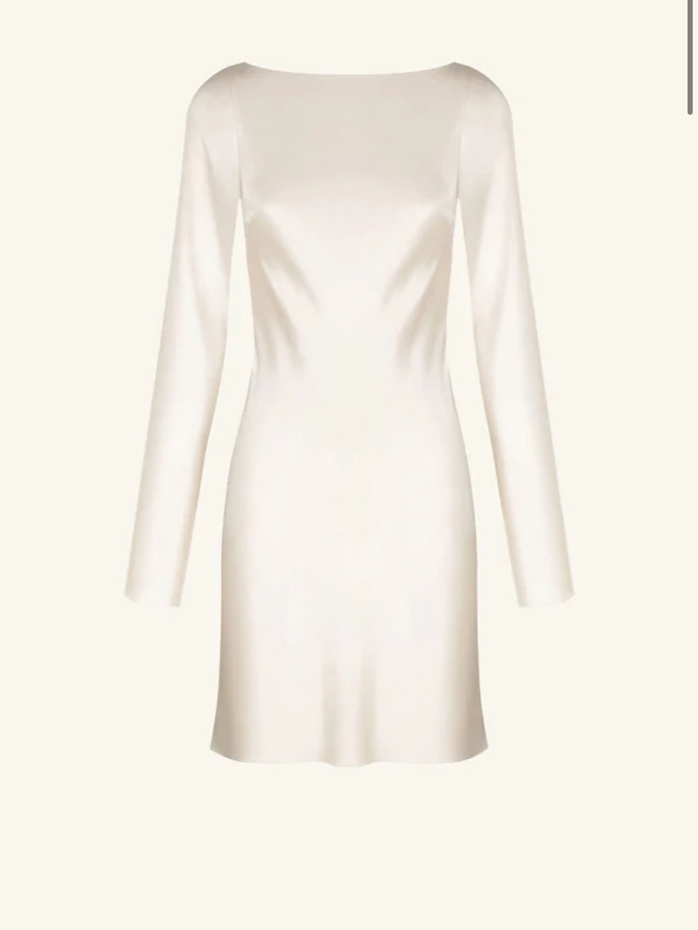 Shona Joy La Lune Long-Sleeve Backless Mini Dress - Cream